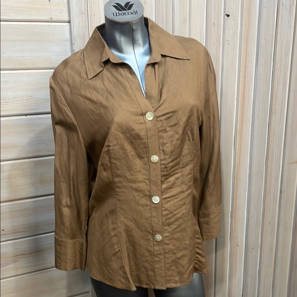 East 5th Brown Fitted Button Down Shirt